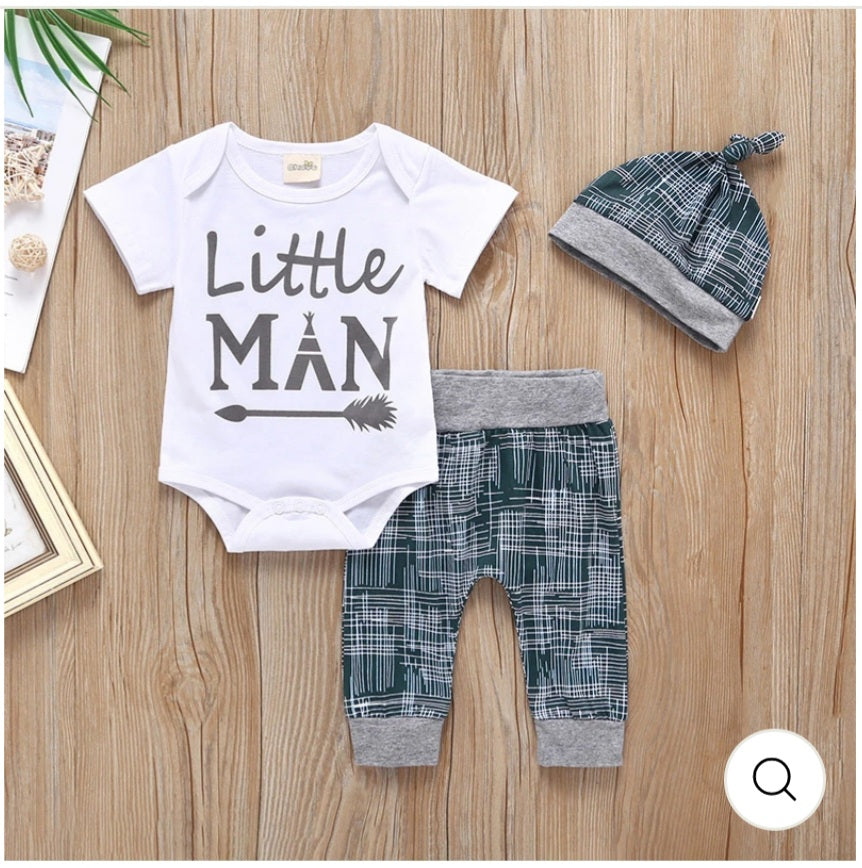 Little Man Hat Set - Glitzy Tots Kid Apparel