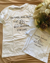 Load image into Gallery viewer, New Fist Bump Father and Son Bestfriends T-shirt - Glitzy Tots Kid Apparel
