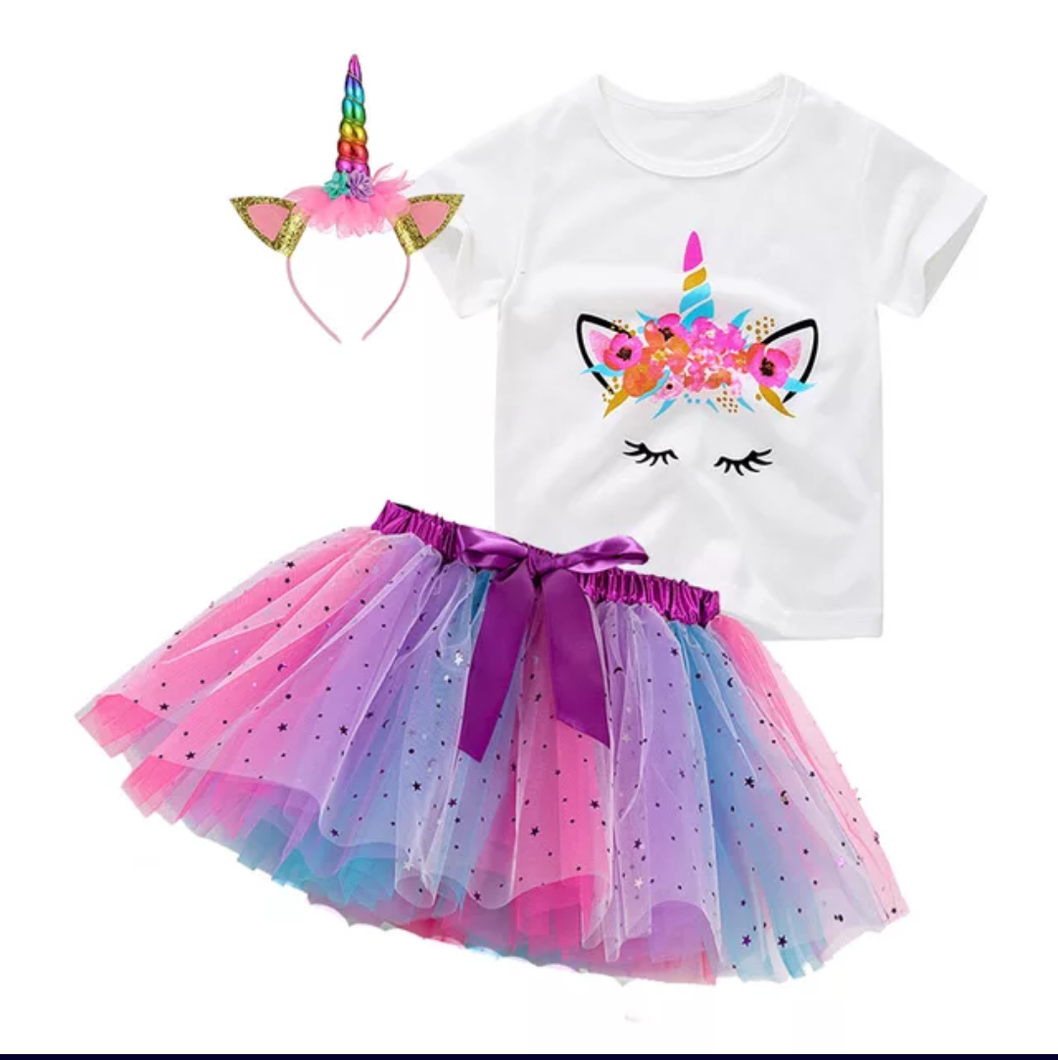 Girls Unicorn Fashion T-shirt - Glitzy Tots Kid Apparel